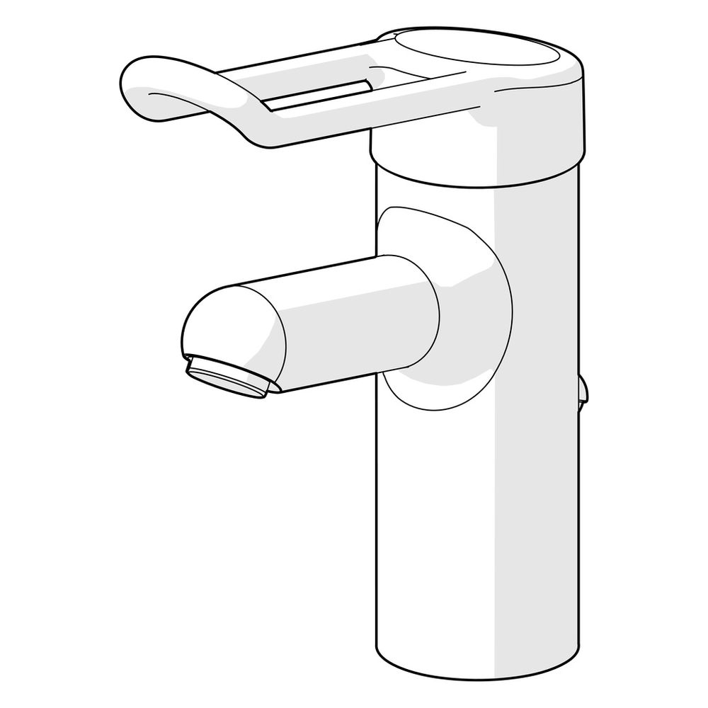 Hansa Medipro Einhebel-Waschtischbatterie, Kupferrohr, Zugstangen-Ablaufgarnitur, Bügel... HANSA-01612105 4015474266797 (Abb. 3)