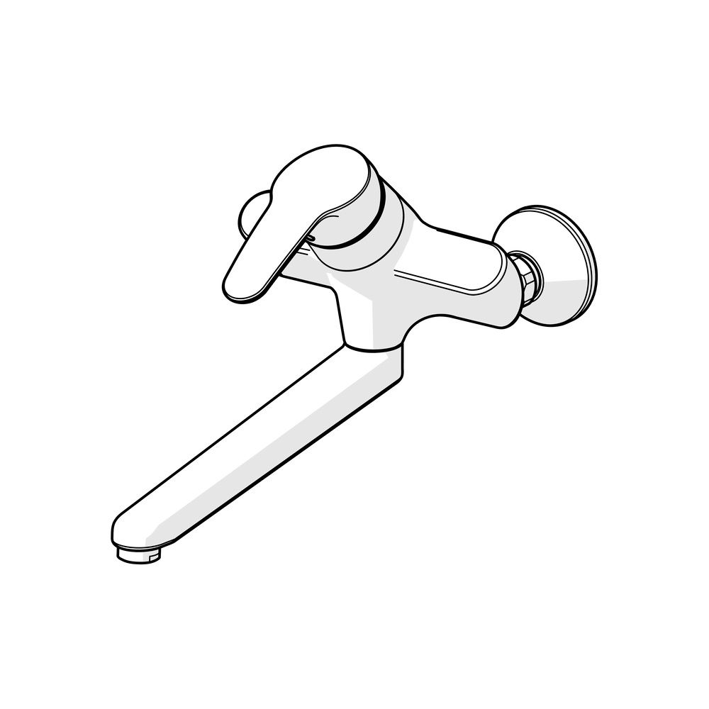 Hansa Mix Einhebel-Waschtisch- und Küchenarmatur, Ausladung 300mm, DN 15, Chrom, 016921... HANSA-01692183 4015474271357 (Abb. 3)