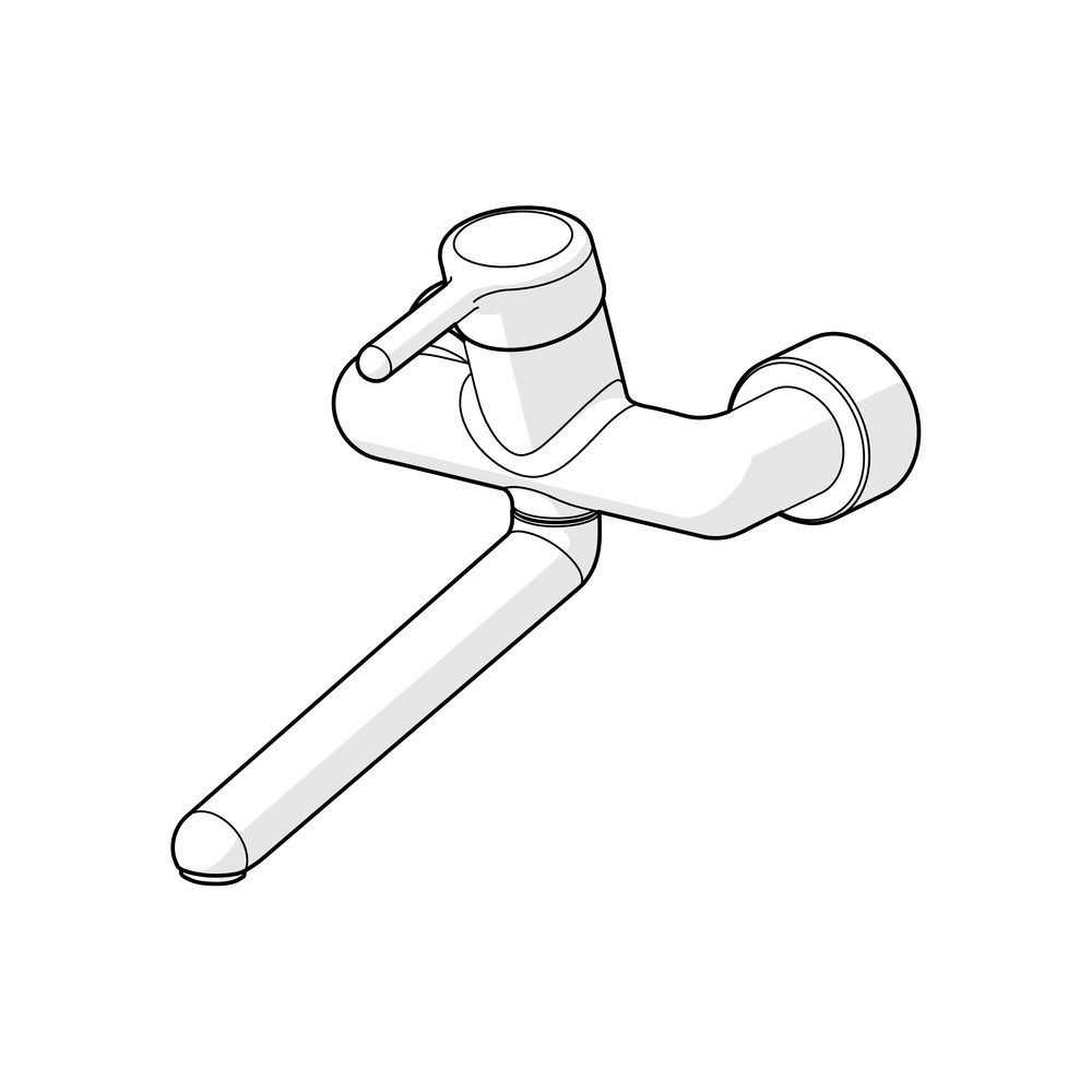 Hansa Medipro Einhebel-Waschtisch- und Küchenarmatur, Ausladung 311mm, DN 15, Chrom, 02... HANSA-02572203 4015474267275 (Abb. 3)