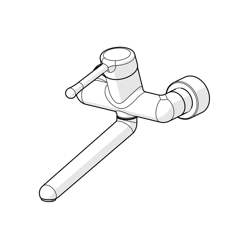 Hansa Medipro Einhebel-Waschtisch- und Küchenarmatur, Bedienhebel lang, Chrom, 02572206... HANSA-02572206 4015474267282 (Abb. 3)