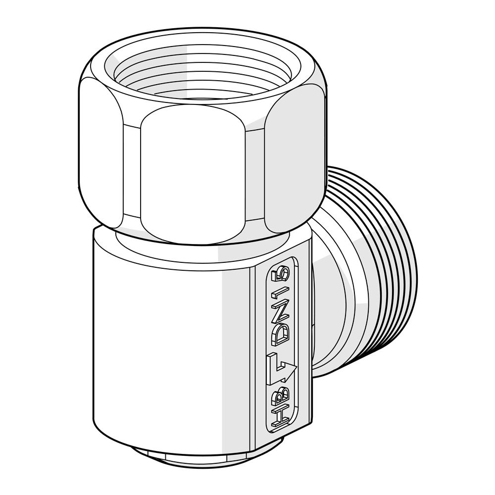 Hansa Entleerungsventil, G 1/2", Eckform, DN 15, Chrom, 04050100... HANSA-04050100 4015474036888 (Abb. 5)