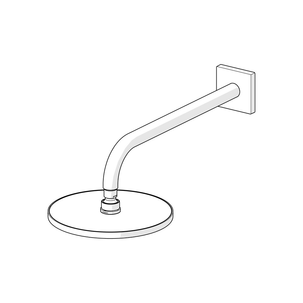 Hansa Rain Kopfbrause 0418 Rosette eckig 1-strahlig Durchmesser 220mm Ausladung 400mm D... HANSA-04180300 4015474190153 (Abb. 3)