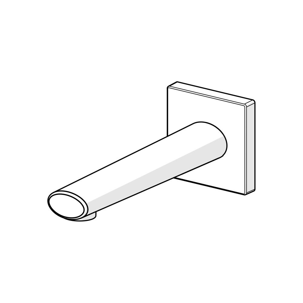 Hansa Ronda Auslauf, Rosette eckig/rund, Länge 180mm, Ausladung 180mm, DN 15, Chrom, 05... HANSA-05822172 4015474252448 (Abb. 3)