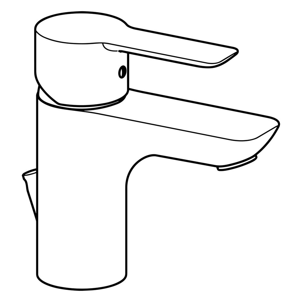 Hansa Ligna Einhebelmischer Waschtischbatterie XS, Zugstangen-Ablaufgarnitur, Ausladung... HANSA-06072203 4015474248595 (Abb. 3)