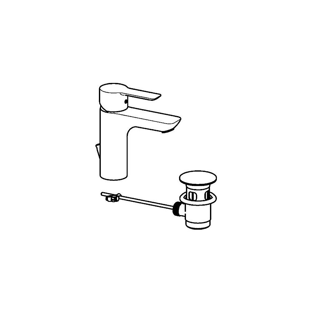 Hansa Ligna Einhebelmischer Waschtischbatterie, Zugstangen-Ablaufgarnitur, Ausladung 10... HANSA-06092103 4015474251908 (Abb. 3)