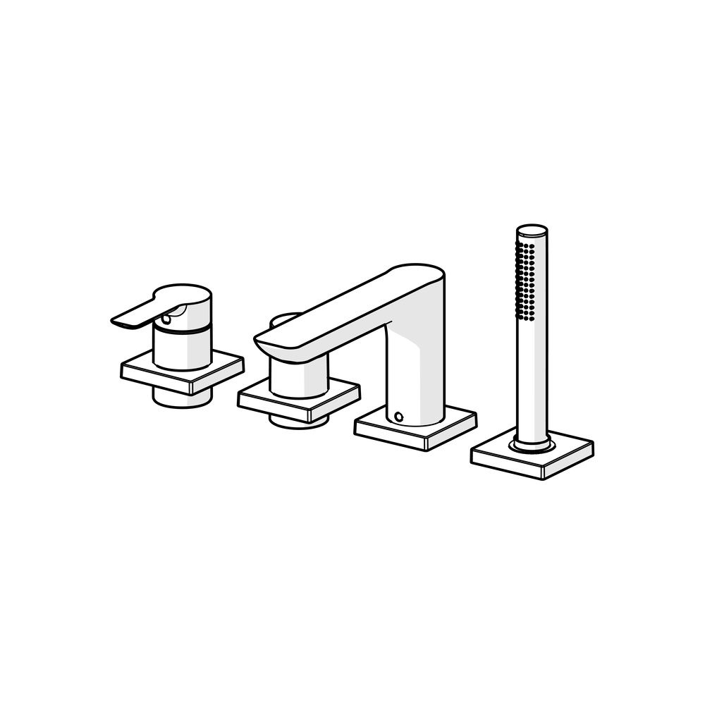Hansa Ligna Einhebelmischer Fertigmontageset für Wanne/Brause, 1-strahlig, 72mm Ausladu... HANSA-06442473 4057304014529 (Abb. 5)