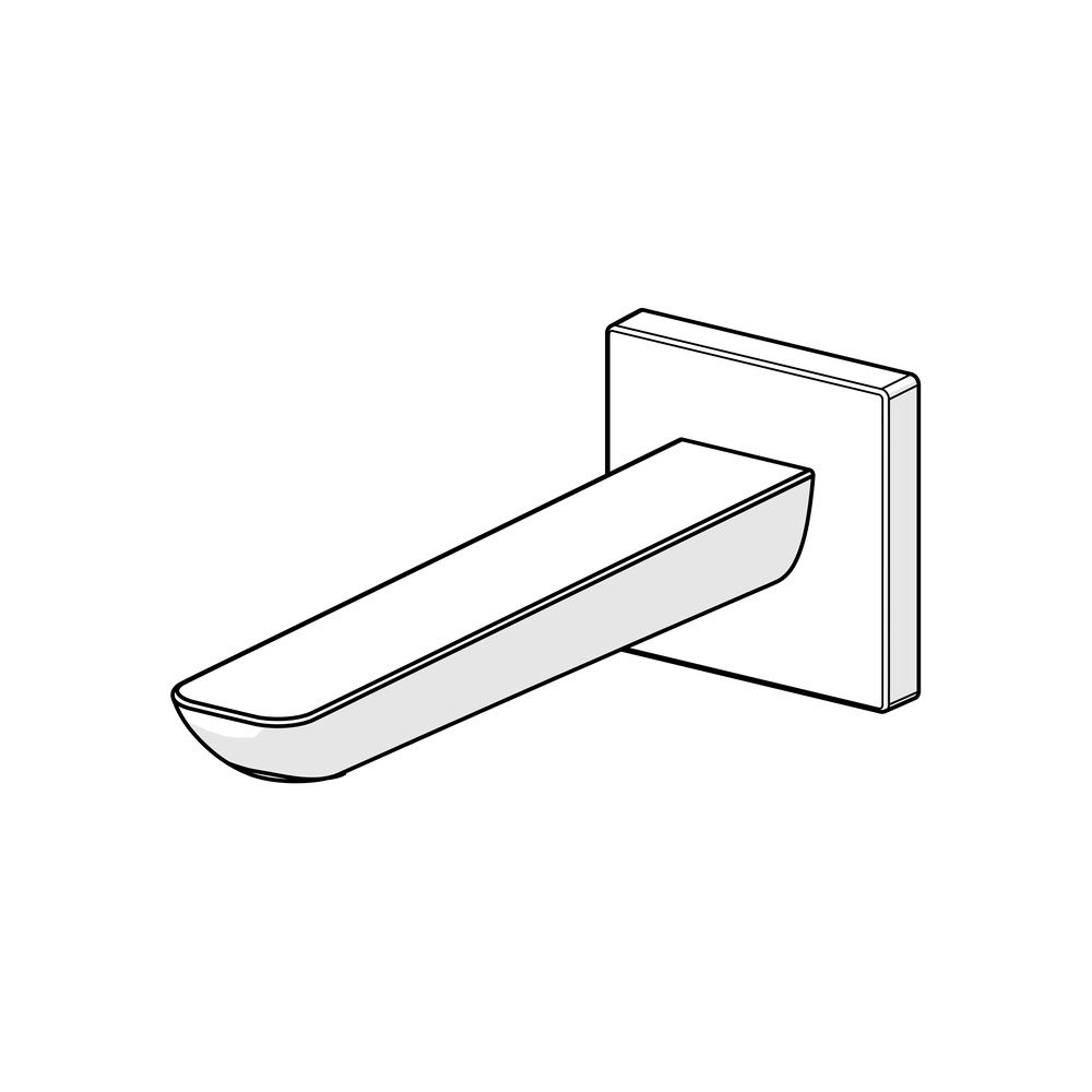 Hansa Ligna Auslauf, Rosette eckig/rund, Länge 180mm, Ausladung 180mm, DN 15, Chrom, 06... HANSA-06822102 4015474250031 (Abb. 3)