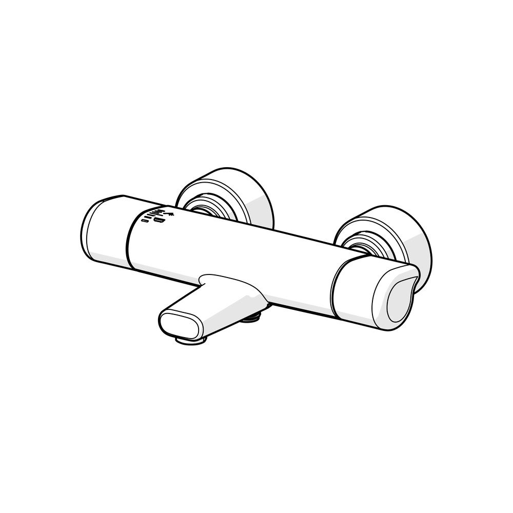 Hansa Care Wannenfüll- und Brausebatterie, Ausladung 168mm, Chrom, 08717100... HANSA-08717100 4057304013454 (Abb. 5)