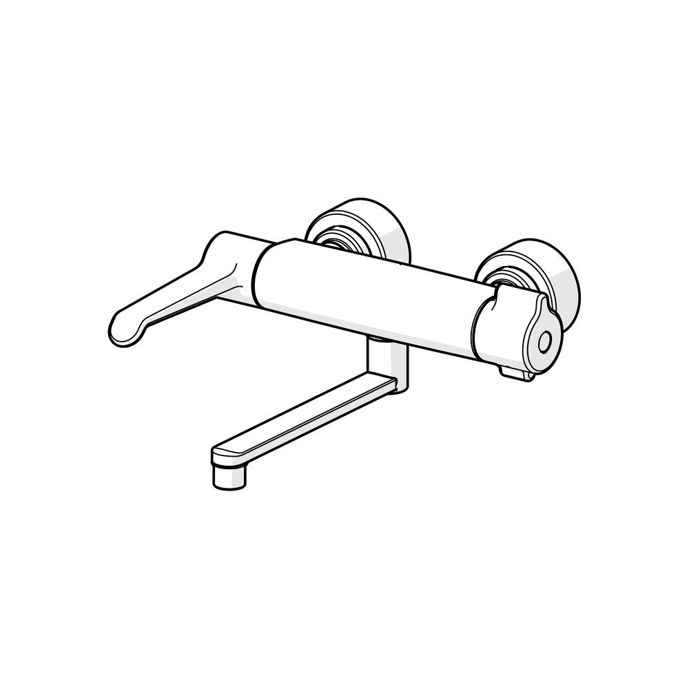 Hansa Clinica Waschtischbatterie, Bedienhebel lang, Ausladung 285mm, Chrom, 08805202... HANSA-08805202 4057304013409 (Abb. 5)
