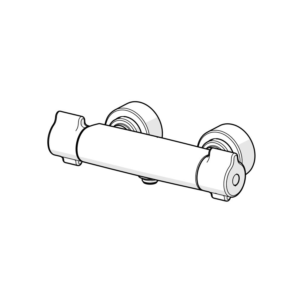 Hansa Clinica Brausebatterie, Chrom, 08806200... HANSA-08806200 4057304013430 (Abb. 5)