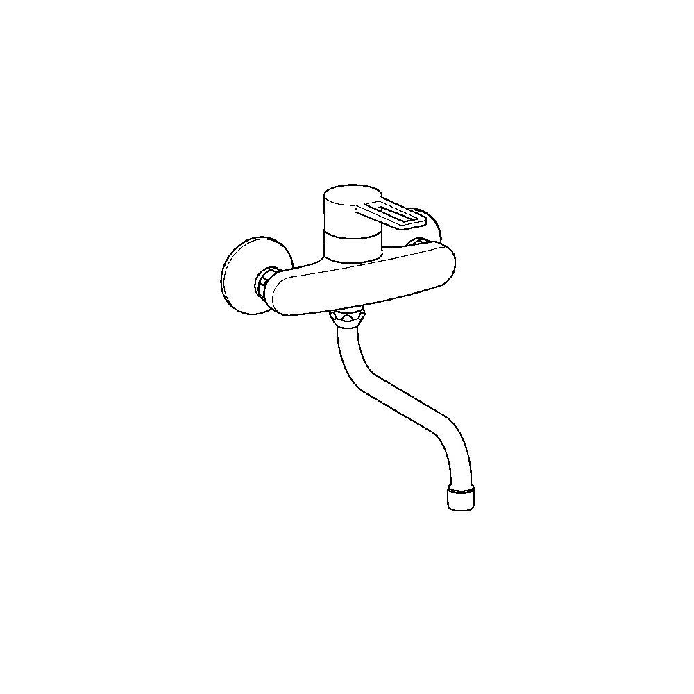 Hansa Twist Einhebelmischer Küchenarmatur 0969 Bügelhebel Ausladung 232mm DN15 Chrom... HANSA-09692195 4015474269651 (Abb. 3)