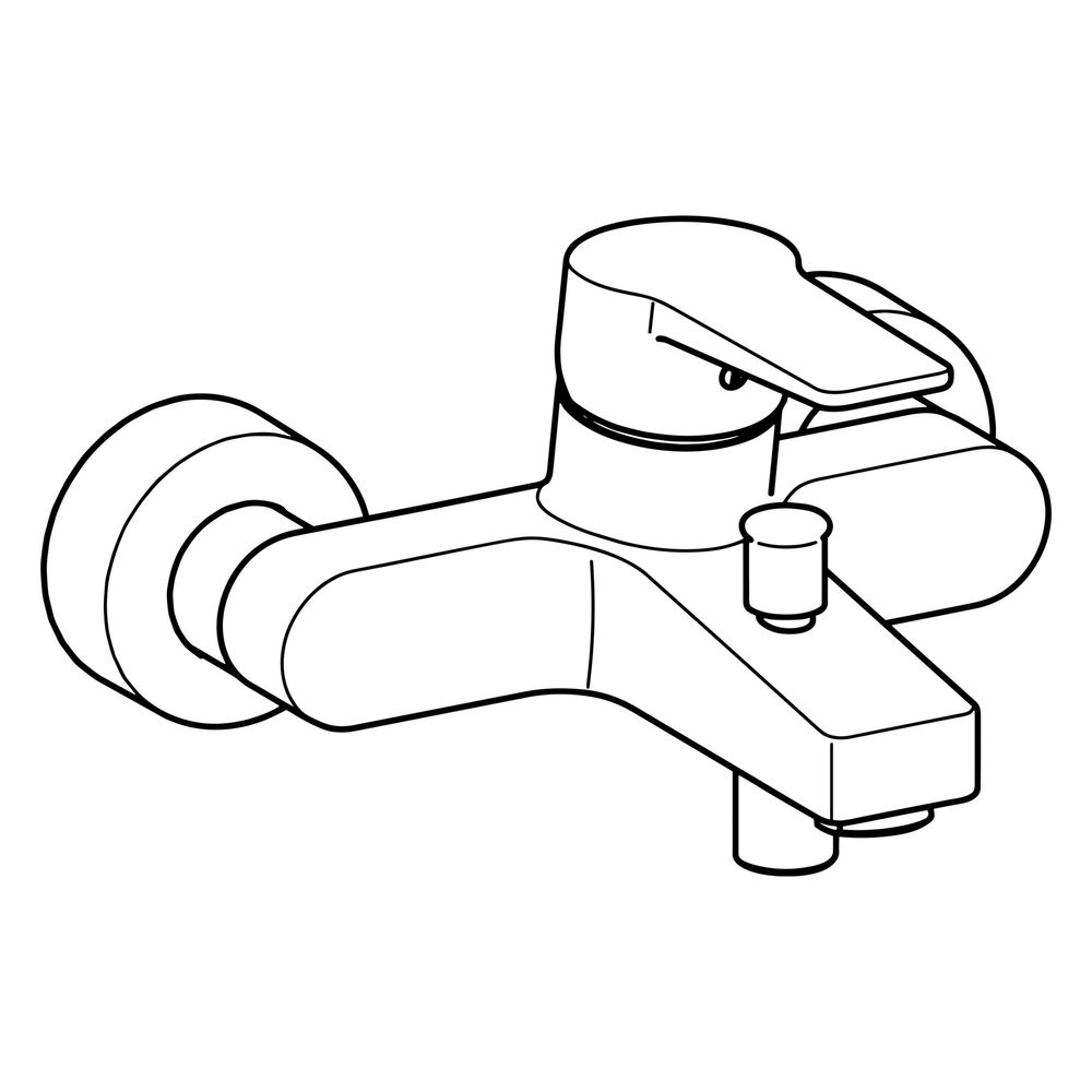Hansa Twist Einhebel-Wannenfüll- und Brausebatterie, Ausladung 162mm, DN 15, Matt-Sch... HANSA-0974218333 4057304014345 (Abb. 5)