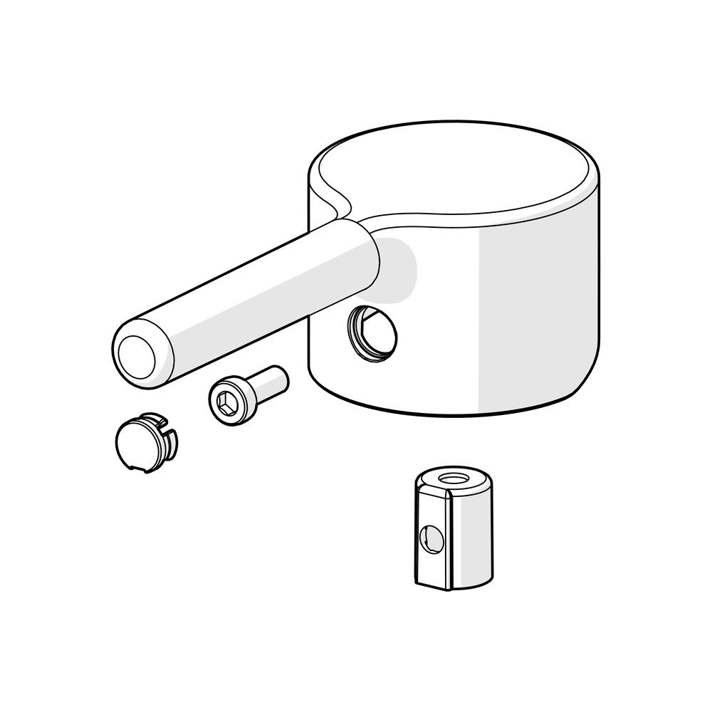 Hansa Vantis Style Bedienhebel, Matt-Schwarz, 1017996V-33... HANSA-1017996V-33 4057304022197 (Abb. 2)