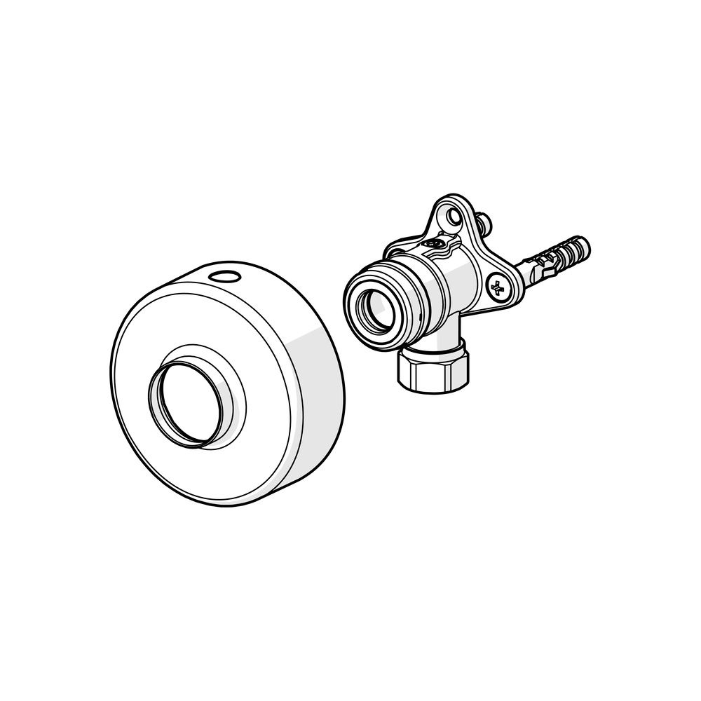 Hansa Winkelkupplung mit Absperrventil, G 3/4"/1/2"/D 12mm, Oras Group, Chrom, 290009... HANSA-290009 6414150103414 (Abb. 5)