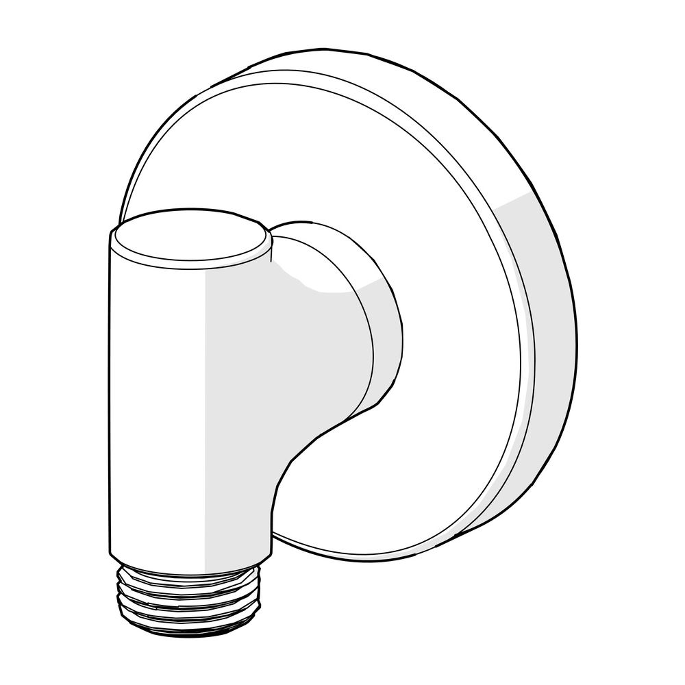 Hansa Wandanschlussbogen, Rosette rund, G 1/2", Messing/Verbundwerkstoff, Matt-Schwarz... HANSA-290022-33 6414150105395 (Abb. 5)