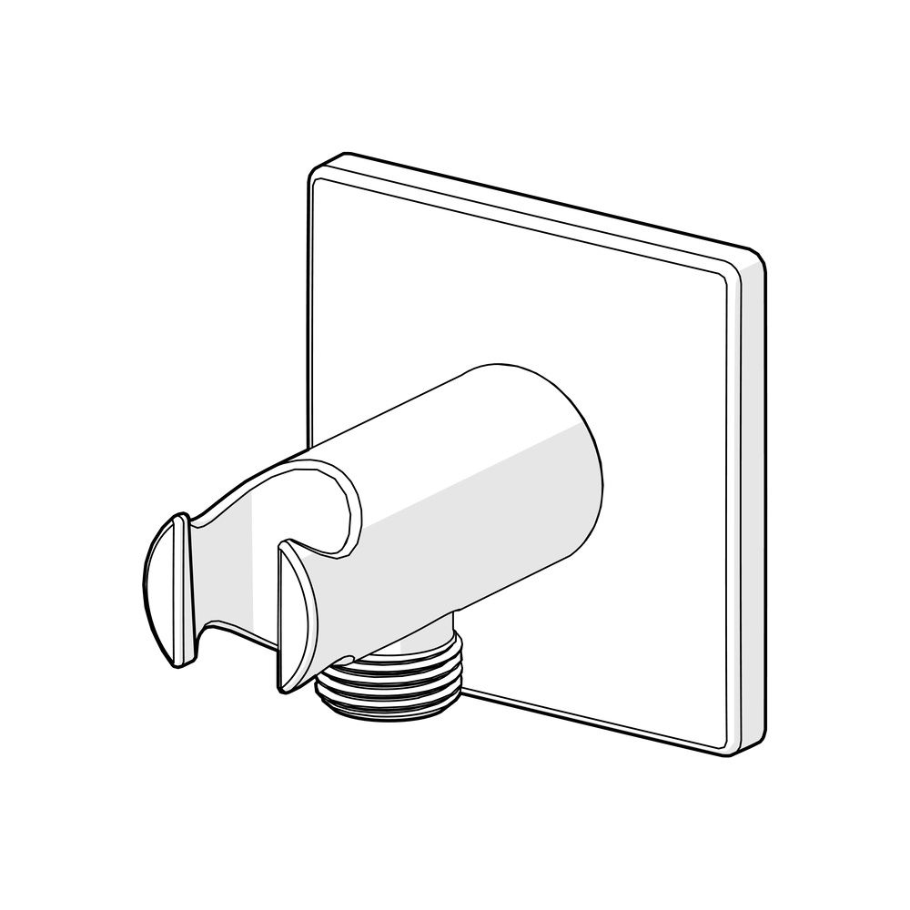 Hansa Wandanschlussbogen, eckig, G 1/2", Messing, Stahl gebürstet, 290041-80... HANSA-290041-80 6414150107382 (Abb. 5)
