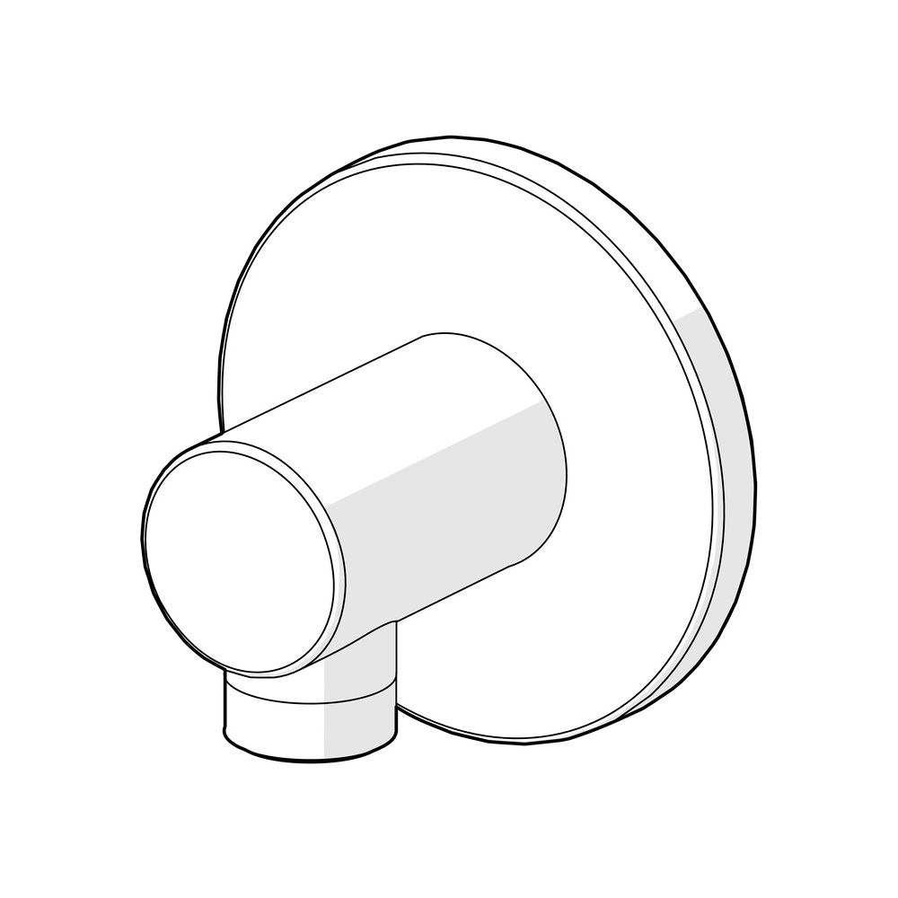 Hansa Wandanschlussbogen, rund, DN 15, G 1/2", Stahl gebürstet, 290050-80... HANSA-290050-80 6414150108655 (Abb. 5)