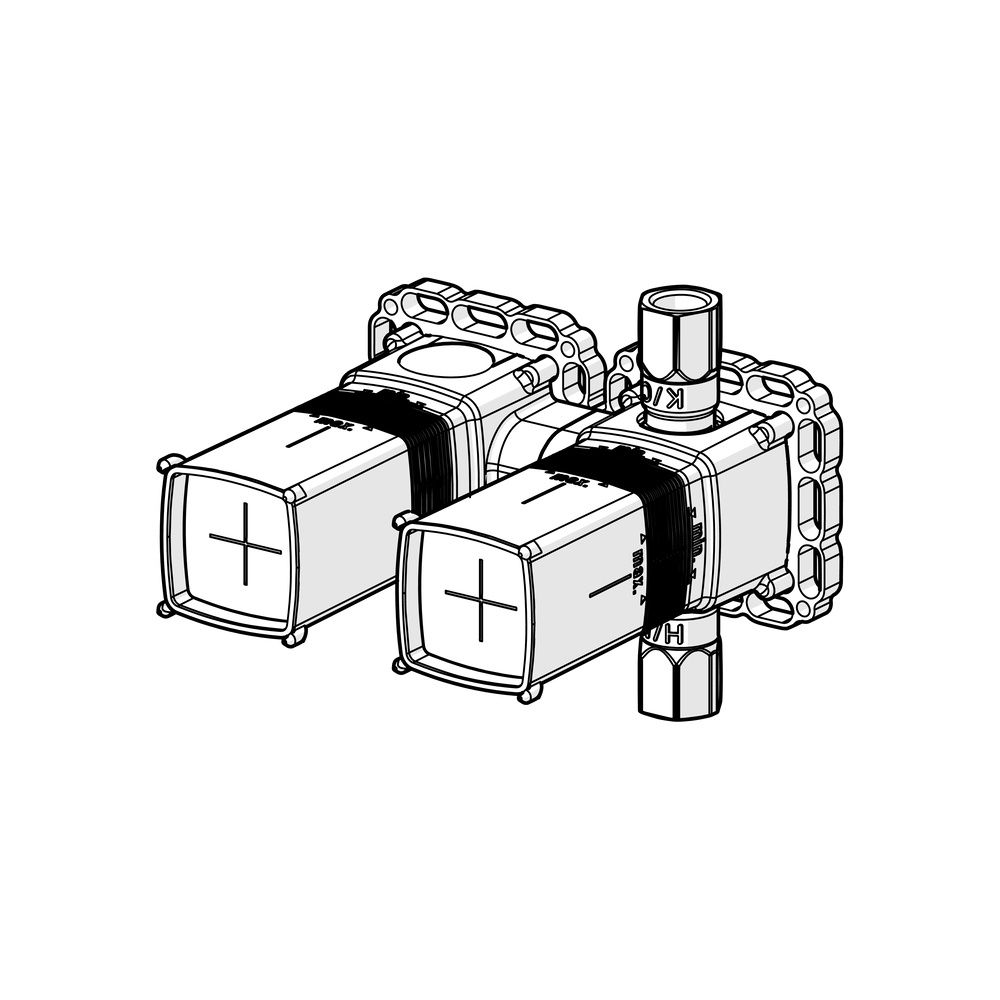 Hansa Matrix Unterputz-Rohbauset Brausearmatur, DN 15, 44000100... HANSA-44000100 4057304006661 (Abb. 5)