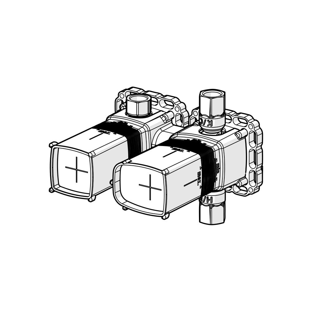Hansa Matrix Unterputz-Rohbauset Bade- und Brausearmatur, DN 15, 44030100... HANSA-44030100 4057304007286 (Abb. 5)