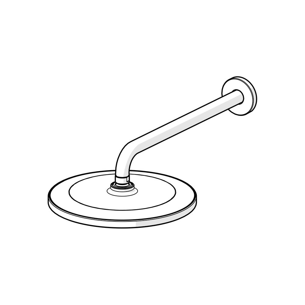 Hansa Viva Kopfbrause 1-strahlig, 250mm, Chrom, mit Kugelgelenk, 44260200... HANSA-44260200 4057304017995 (Abb. 5)