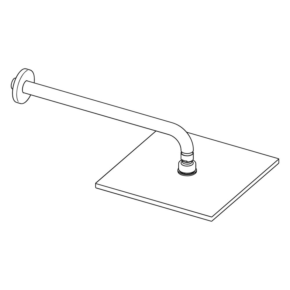 Hansa Viva Kopfbrause 4426 1-strahlig 250x250mm Ausladung 357mm DN15 Chrom... HANSA-44260340 4015474257436 (Abb. 3)