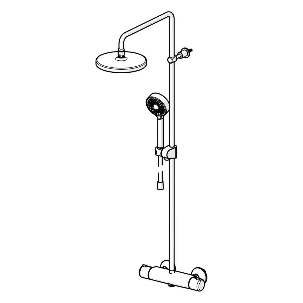 Hansa Micra Regenbrause-Duscharmatur, 3-strahlig, Ausladung 445-470mm, Chrom, 44350130... HANSA-44350130 4057304012877 (Abb. 5)