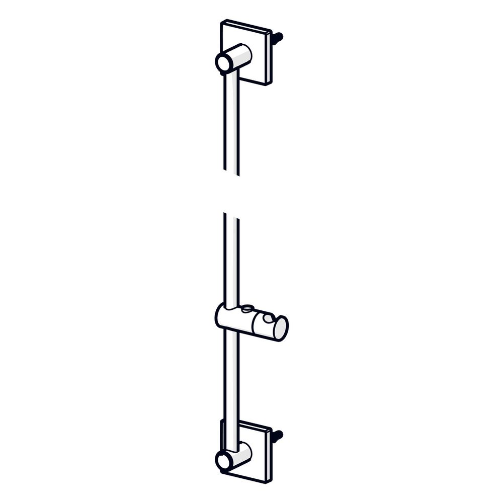 Hansa Wandstange, verstellbare Brausestangehalterung, kürzbar, Chrom, 44410100... HANSA-44410100 4015474190122 (Abb. 5)