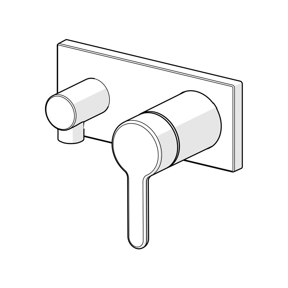 Hansa Designo Einhebelmischer Fertigmontageset für Brausebatterie Style 4450 Rosette ec... HANSA-44509583 4057304006944 (Abb. 5)