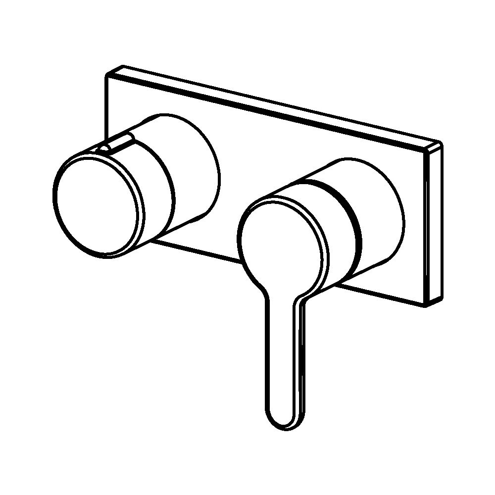 Hansa Designo Style Einhebel-Fertigmontageset für Wanne/Brause, Rosette eckig, Chrom... HANSA-44519583 4057304006906 (Abb. 5)