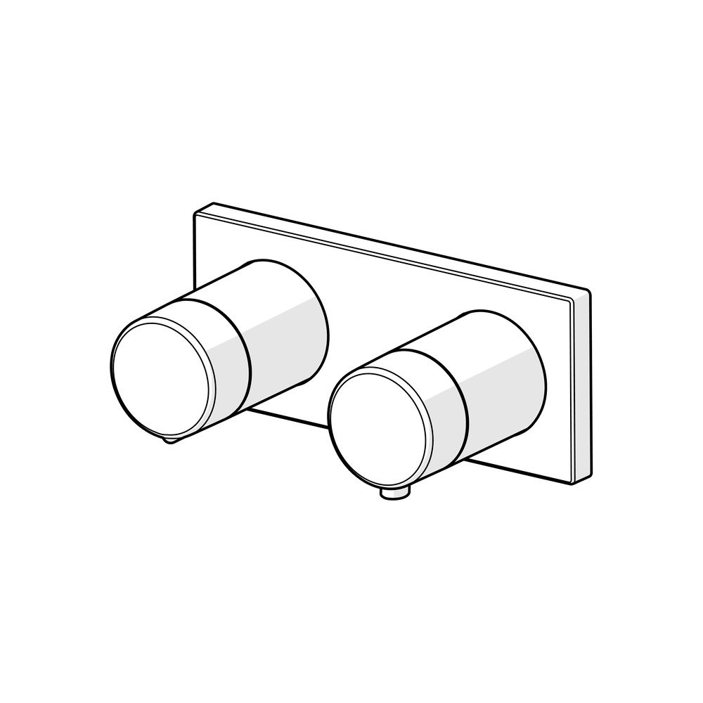 Hansa Living Fertigmontageset für Wanne/Brause, Rosette eckig, DN 15, Chrom, 44539583... HANSA-44539583 4057304007262 (Abb. 5)