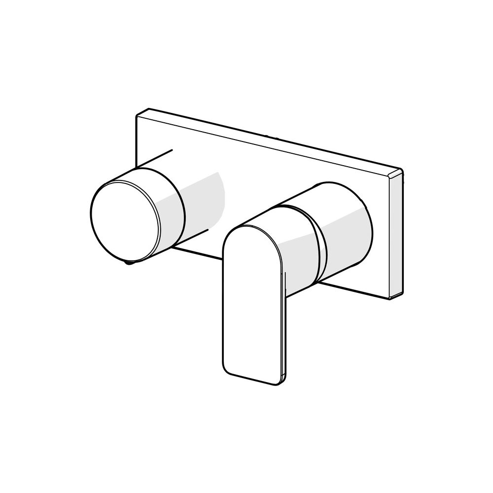 Hansa Stela Einhebel-Fertigmontageset für Wanne/Brause, Rosette eckig, Chrom, 44579573... HANSA-44579573 4057304015298 (Abb. 5)