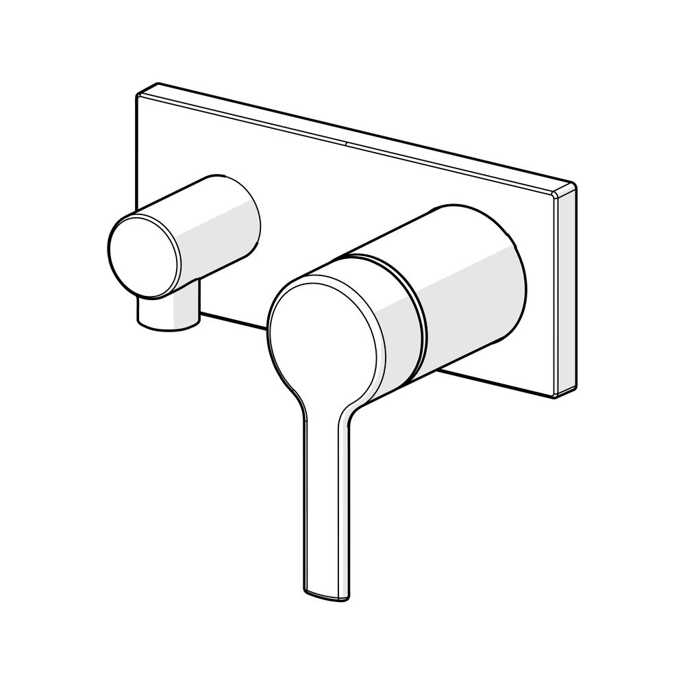 Hansa Ronda Einhebelmischer Fertigmontageset für Brausebatterie 4458 Rosette eckig 4.0 ... HANSA-44589583 4057304014833 (Abb. 5)