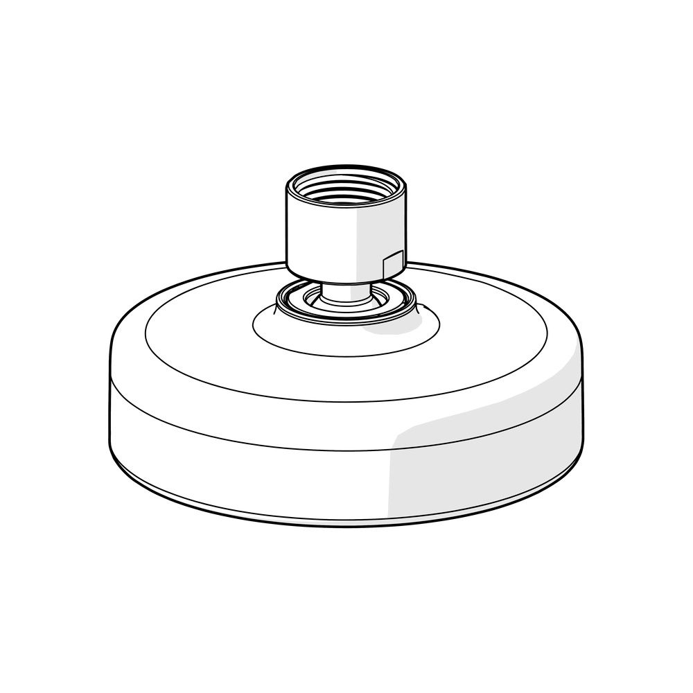 Hansa BasicJet Kopfbrause, 1-strahlig, Durchmesser 95mm, DN 15, Chrom, 44640300... HANSA-44640300 4057304002564 (Abb. 5)