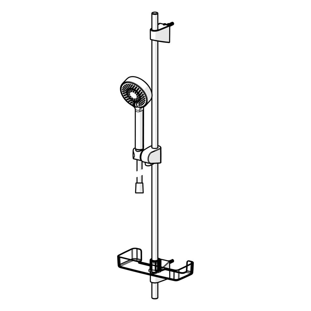 Hansa BasicJet Wandstangengarnitur, 3-strahlig, Matt-Schwarz, 4467013333... HANSA-4467013333 4057304015694 (Abb. 5)