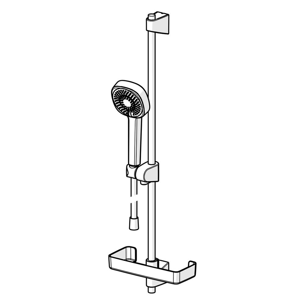 Hansa BasicJet Style Wandstangengarnitur, 3-strahlig, Chrom, 44770131... HANSA-44770131 4057304011085 (Abb. 5)