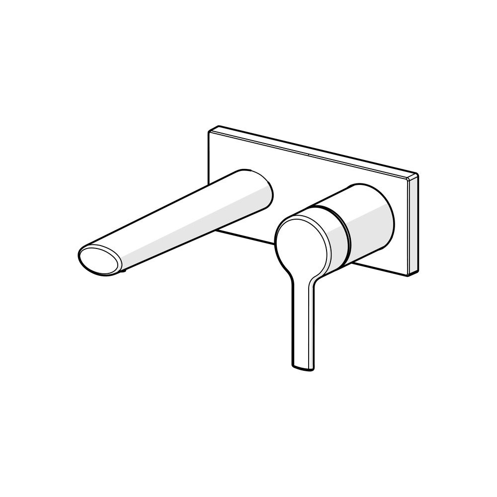 Hansa Ronda Einhebel-Fertigmontageset für Waschtischbatterie, Rosette eckig, Ausladung ... HANSA-44882183 4057304014796 (Abb. 5)