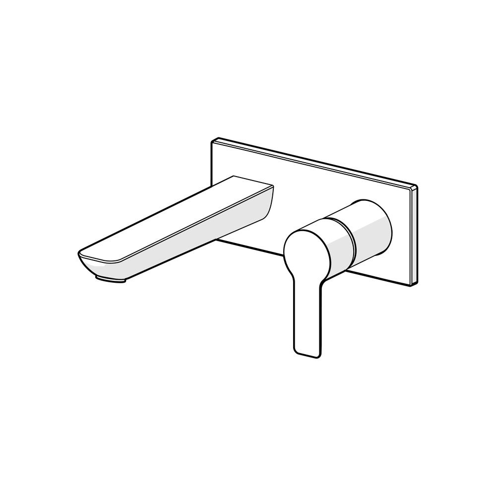 Hansa Ligna Einhebel Waschtischarmatur Wandmontage, Ausladung 186mm, Ausladung 186mm, R... HANSA-44892133 4057304022326 (Abb. 5)
