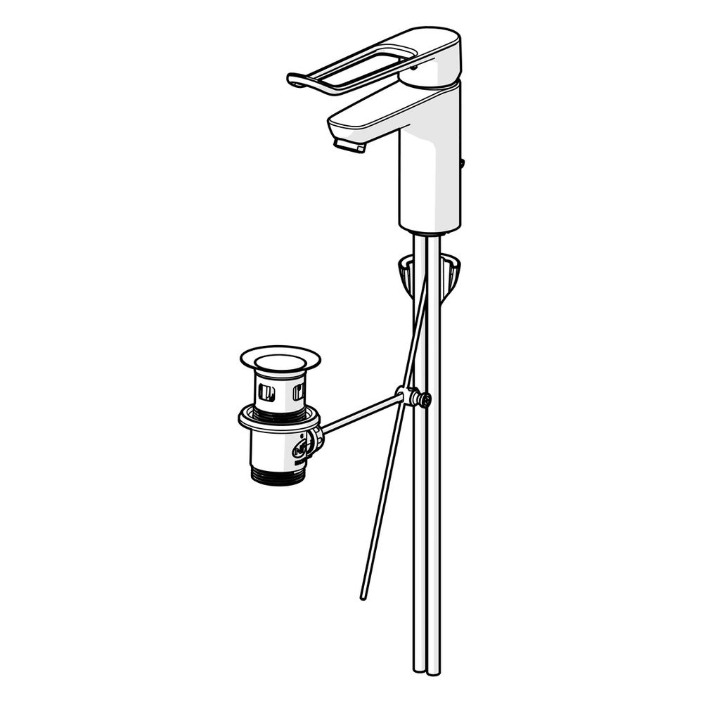 Hansa Clinica Einhebel Waschtischbatterie, Bügel-/Bedienhebel lang, Ausladung 114mm, DN... HANSA-45012185 4057304018886 (Abb. 5)