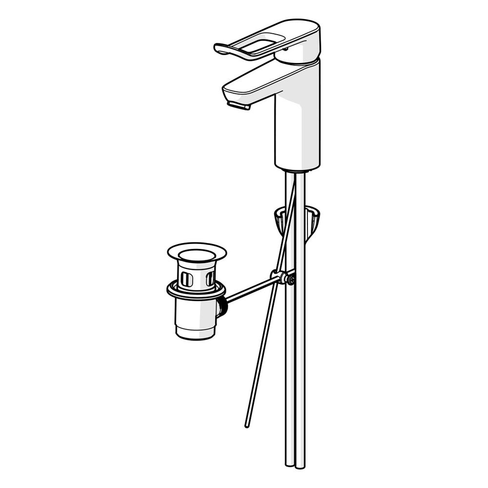 Hansa Clinica Einhebel-Waschtischbatterie, Bügelhebel lang, Ausladung 114mm, Zugstangen... HANSA-45012186 4057304010552 (Abb. 5)