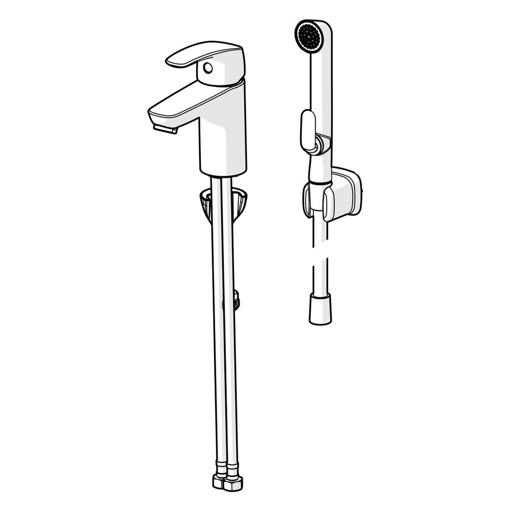 Hansa Pinto Einhebel-Waschtischbatterie, Ausladung 107mm, DN 15, Chrom, 45052283... HANSA-45052283 4057304003080 (Abb. 5)