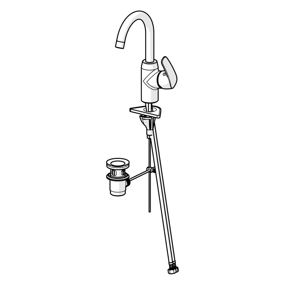 Hansa Pinto Einhebel-Waschtischbatterie, Zugstangen-Ablaufgarnitur Ausladung 148mm, DN ... HANSA-45102283 4057304003110 (Abb. 5)