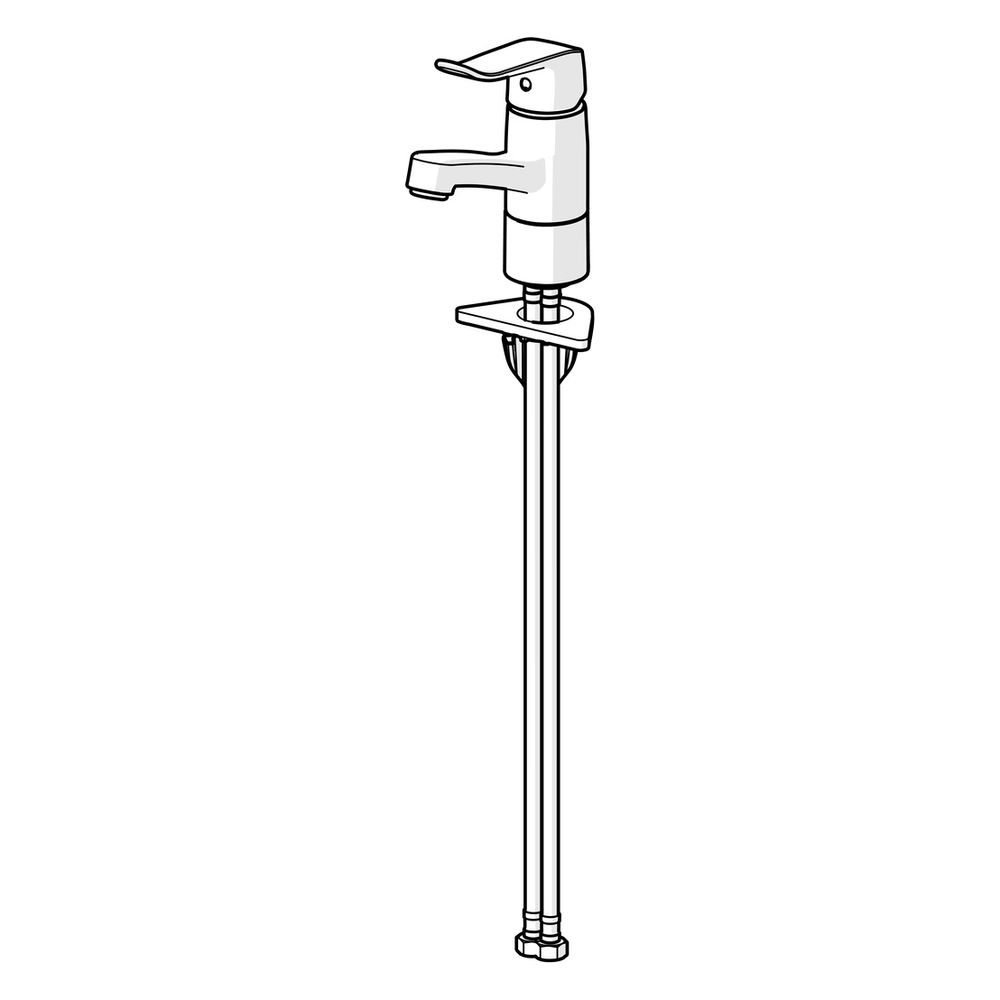 Hansa Care Einhebel-Waschtischbatterie Bedienhebel lang, Ausladung 133mm, DN 15, Chrom,... HANSA-46152206 4057304010781 (Abb. 5)