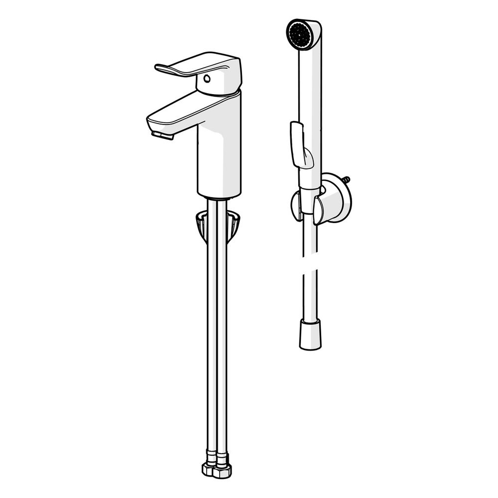 Hansa Care Einhebel-Waschtischbatterie, Bedienhebel lang, 1-strahlig, Ausladung 114mm, ... HANSA-46282206 4057304010774 (Abb. 5)