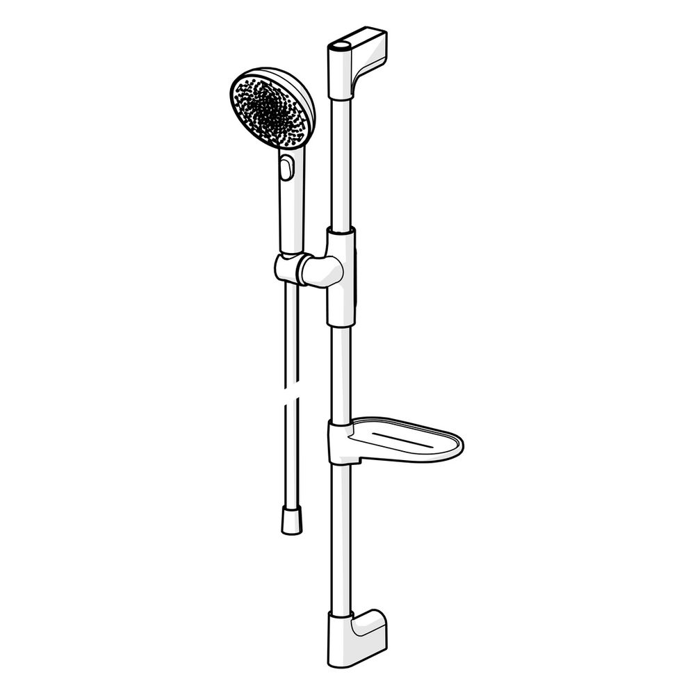 Hansa Aurelia Wandstangen-Brausenset, 110mm, 12l/min, G 1/2", Messing/Verbundwerkstoff,... HANSA-47160130 4057304020605 (Abb. 5)