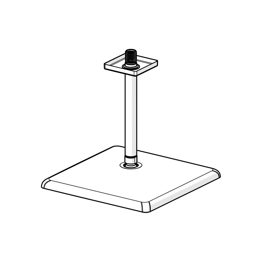 Hansa Aurelia Kopfbrause 1-strahlig, eckig, 250x250mm, mit Kugelgelenk, Chrom, 47270340... HANSA-47270340 4057304020674 (Abb. 5)