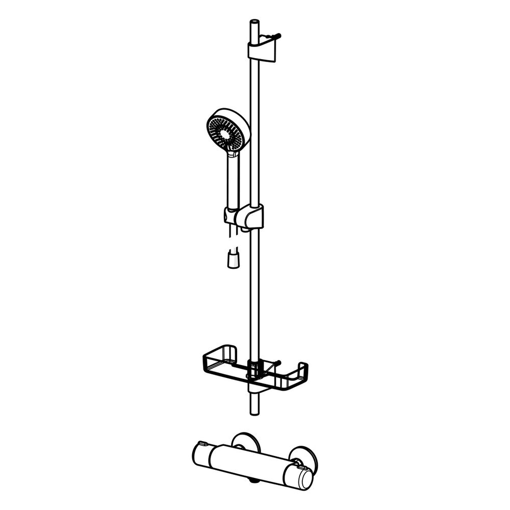 Hansa Micra Renovierungsset Brausebatterie mit Brausegarnitur, DN 15, Chrom, 48150171... HANSA-48150171 4057304003493 (Abb. 6)