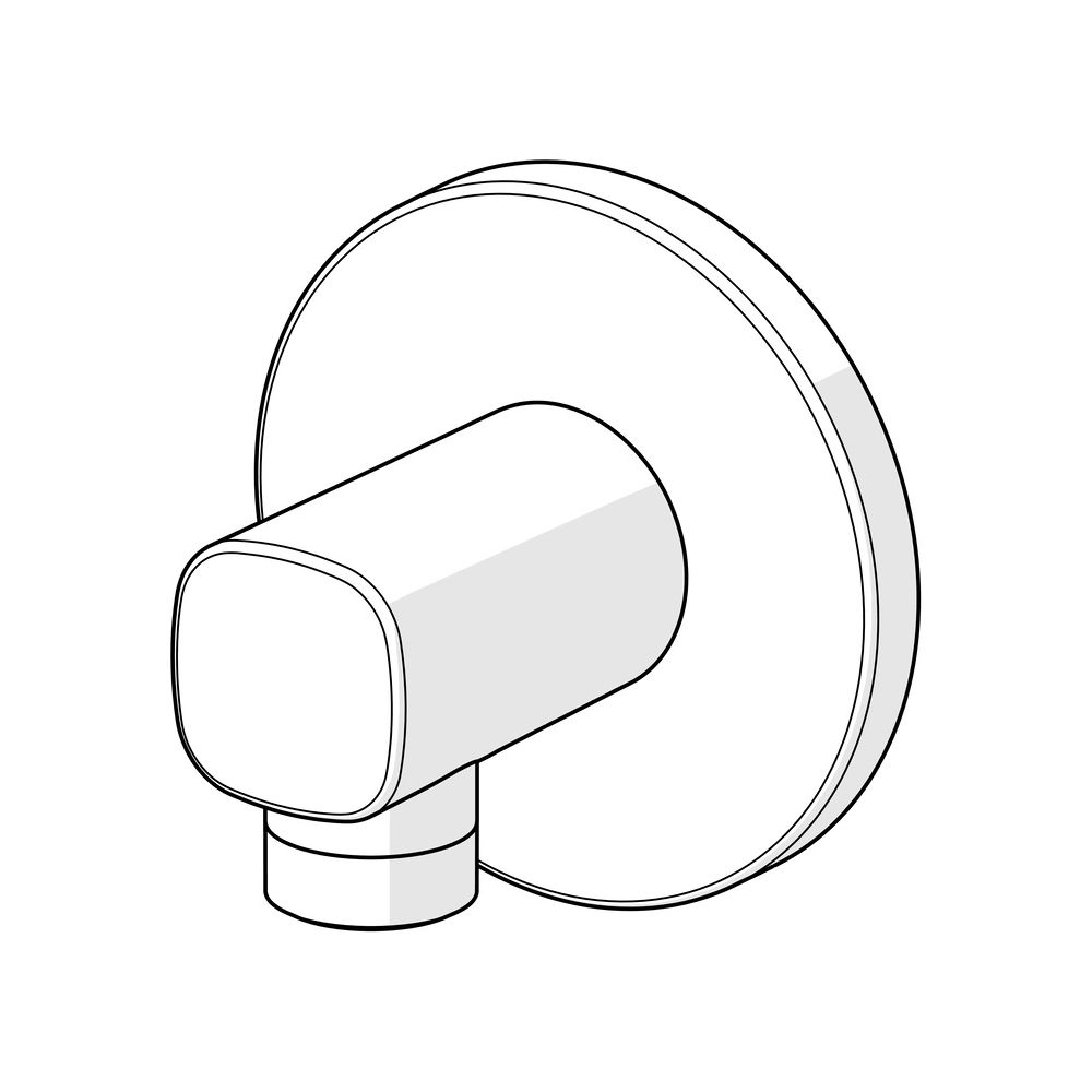 Hansa Living Wandanschlussbogen 5118 Rosette rund G1/2 DN15 Chrom... HANSA-51180163 4057304007958 (Abb. 5)