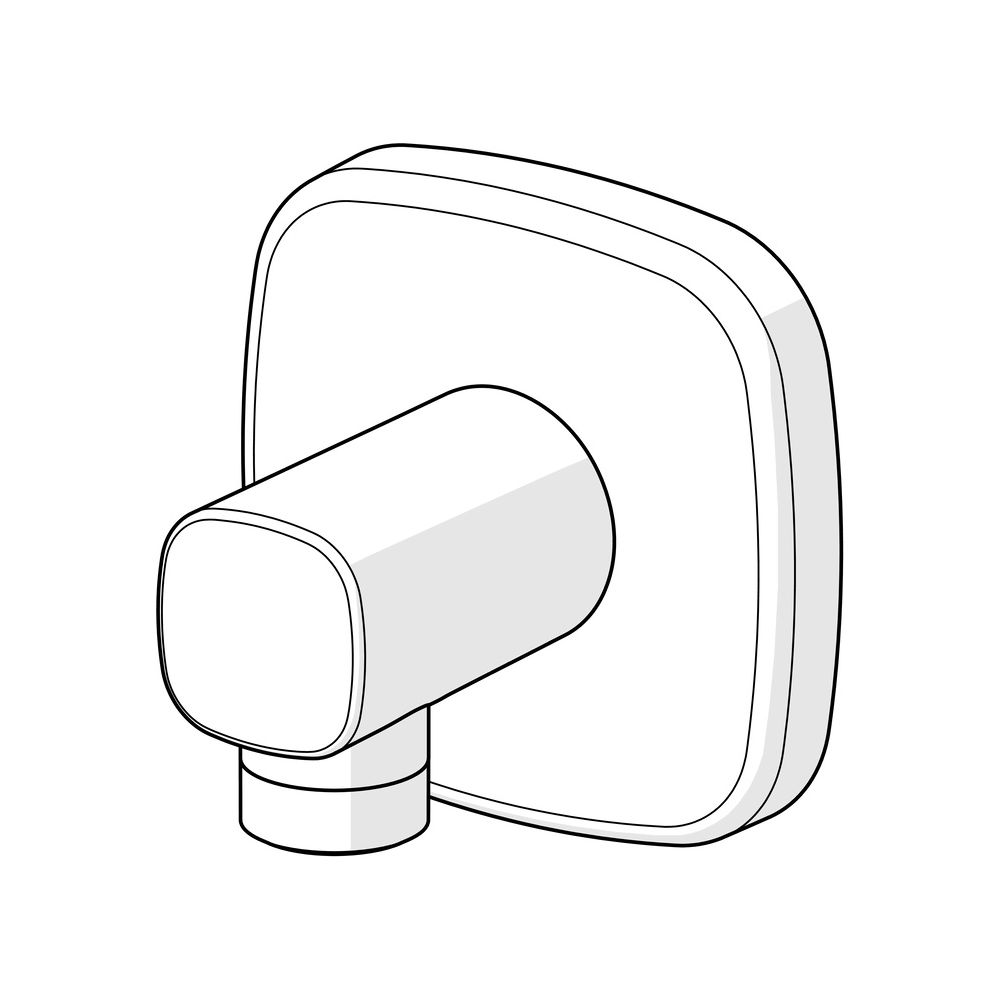 Hansa Living Wandanschlussbogen soft edge 5118 Rosette soft edge G1/2 DN15 Chrom... HANSA-51180183 4057304007149 (Abb. 5)