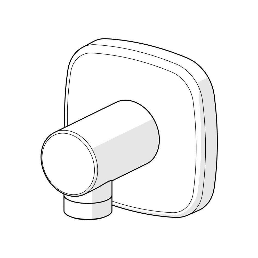 Hansa Living Wandanschlussbogen rund 5118 Rosette soft edge G1/2 DN15 Chrom... HANSA-51180193 4057304007941 (Abb. 5)