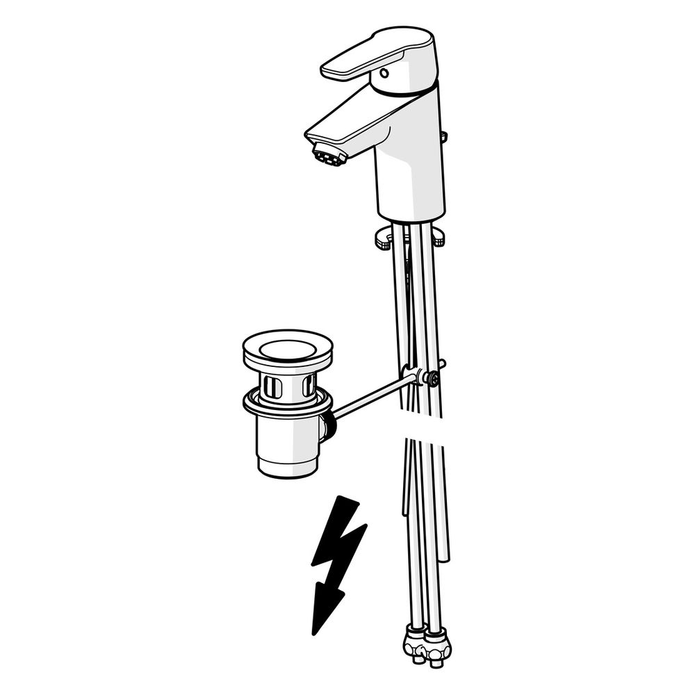 Hansa Polo Einhebel-Waschtischbatterie, Niederdruck, Kupferrohr, Zugstangen-Ablaufgarni... HANSA-51531193 4057304002809 (Abb. 5)